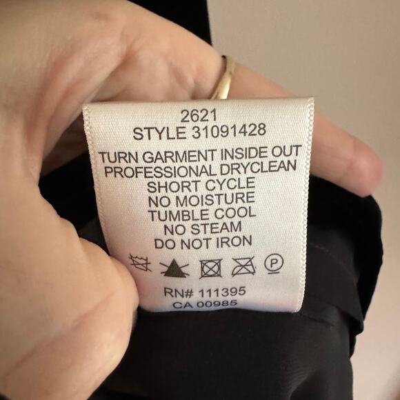 Tory Burch Black Velvet Embellished Neckline Short Sleeve Dress Size 10 - Picture 6 of 8